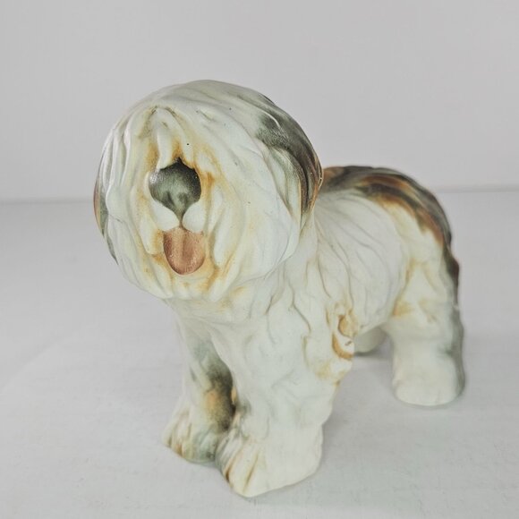 Cacciapuoti Italy Old English Sheepdog Dog Bisque Numbered Signed Original Tag - Picture 2 of 9